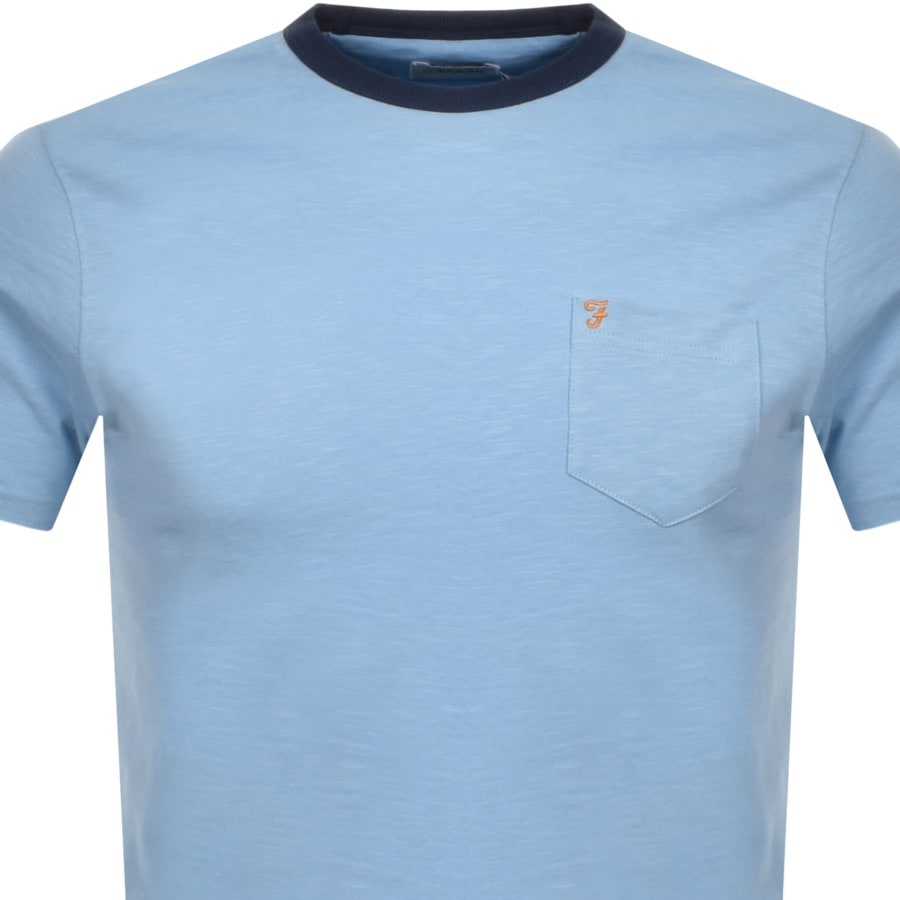 Alternative Image for ProductFarah Vintage Groove Pocket T Shirt Blue2
